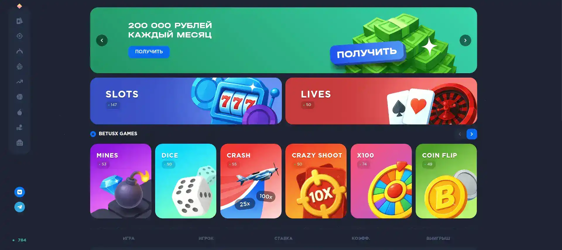 Бонусная программа Ттр казино